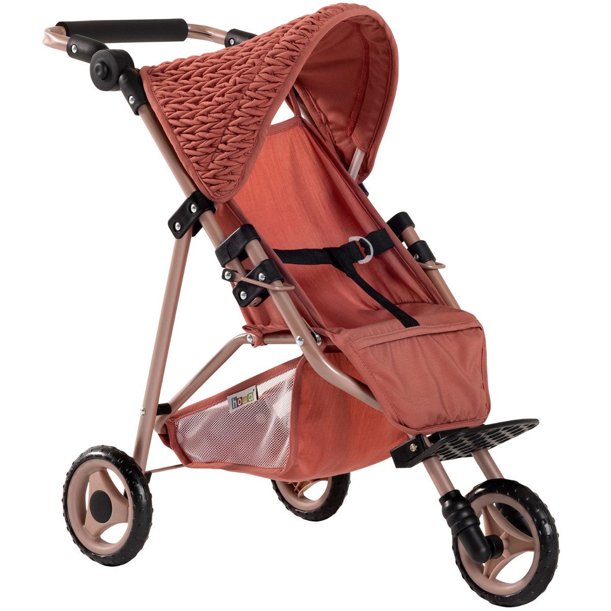 howa Puppenbuggy grace, für Puppen bis 50cm, mit höhenverstellbaren Griff, zusammenklappbar