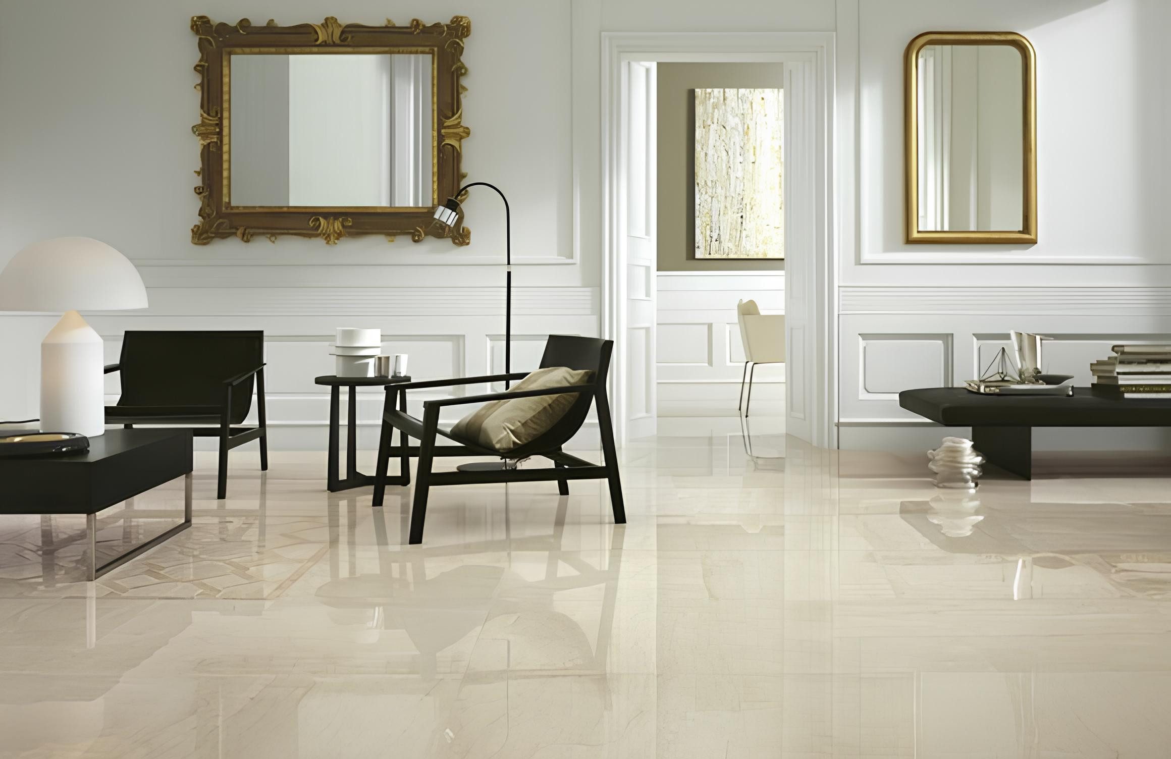 JVmoebel Bodenfliese Marmorboden Fliese Crema Marfil poliert, Beige, Made in Europa