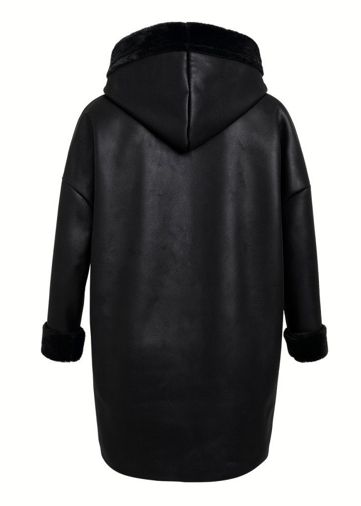 Mississhop Fellimitatmantel Damen Kunstfelljacke mit Kapuze günstig online kaufen