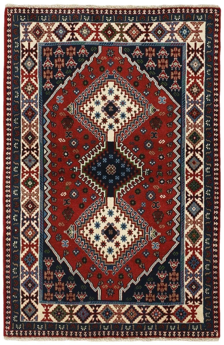 Orientteppich Yalameh 101x151 Handgeknüpfter Orientteppich / Perserteppich, Nain Trading, rechteckig, Höhe: 12 mm