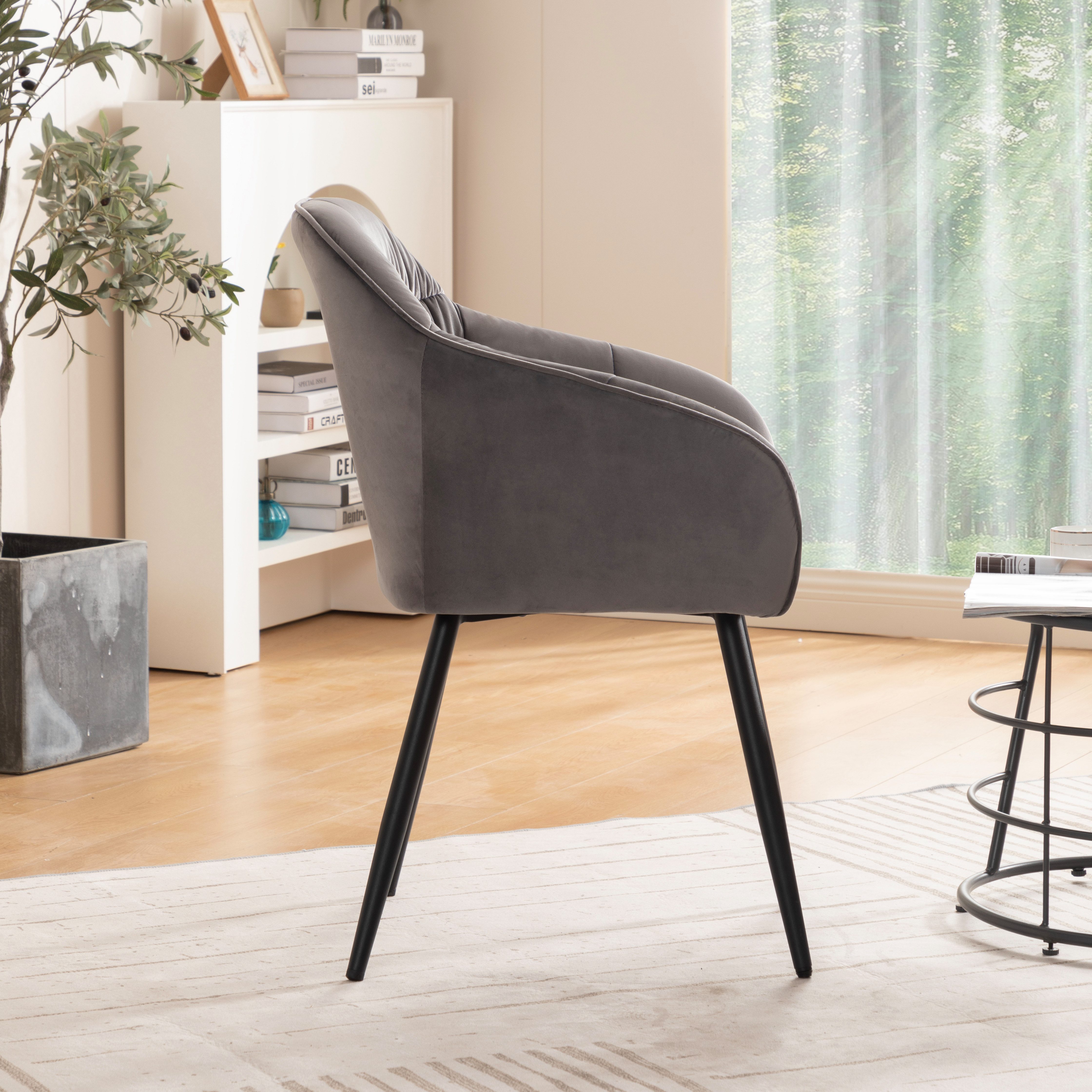 OKWISH Esszimmerstuhl Polsterstuhl (Polsterstuhl mit Metallbeine günstig online kaufen