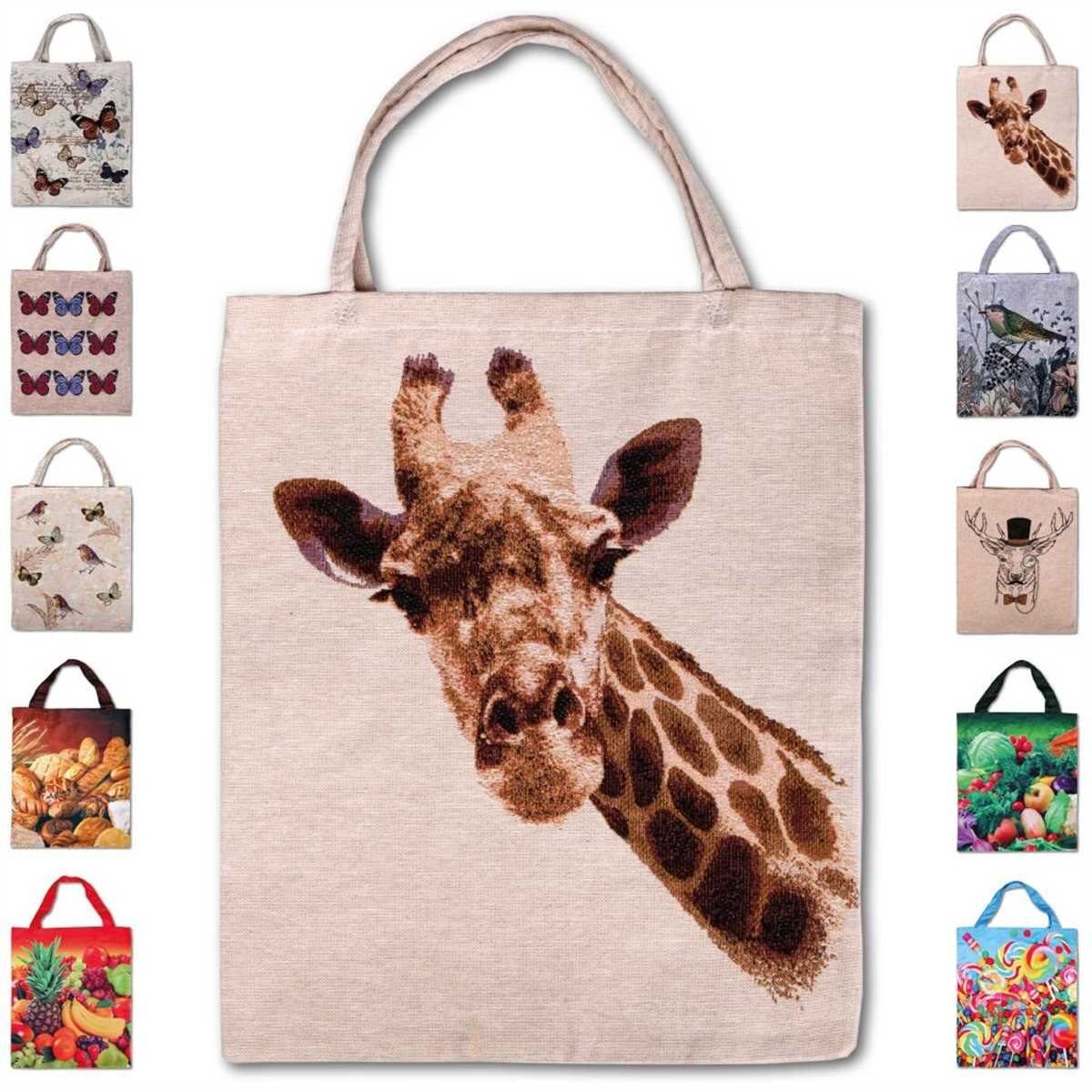 Bestlivings Einkaufsbeutel Shoppingtasche, Einkaufstasche, Wiederverwendbar, und Shopper, vielen Giraffe Umweltfreundlich versch. in Ausführungen