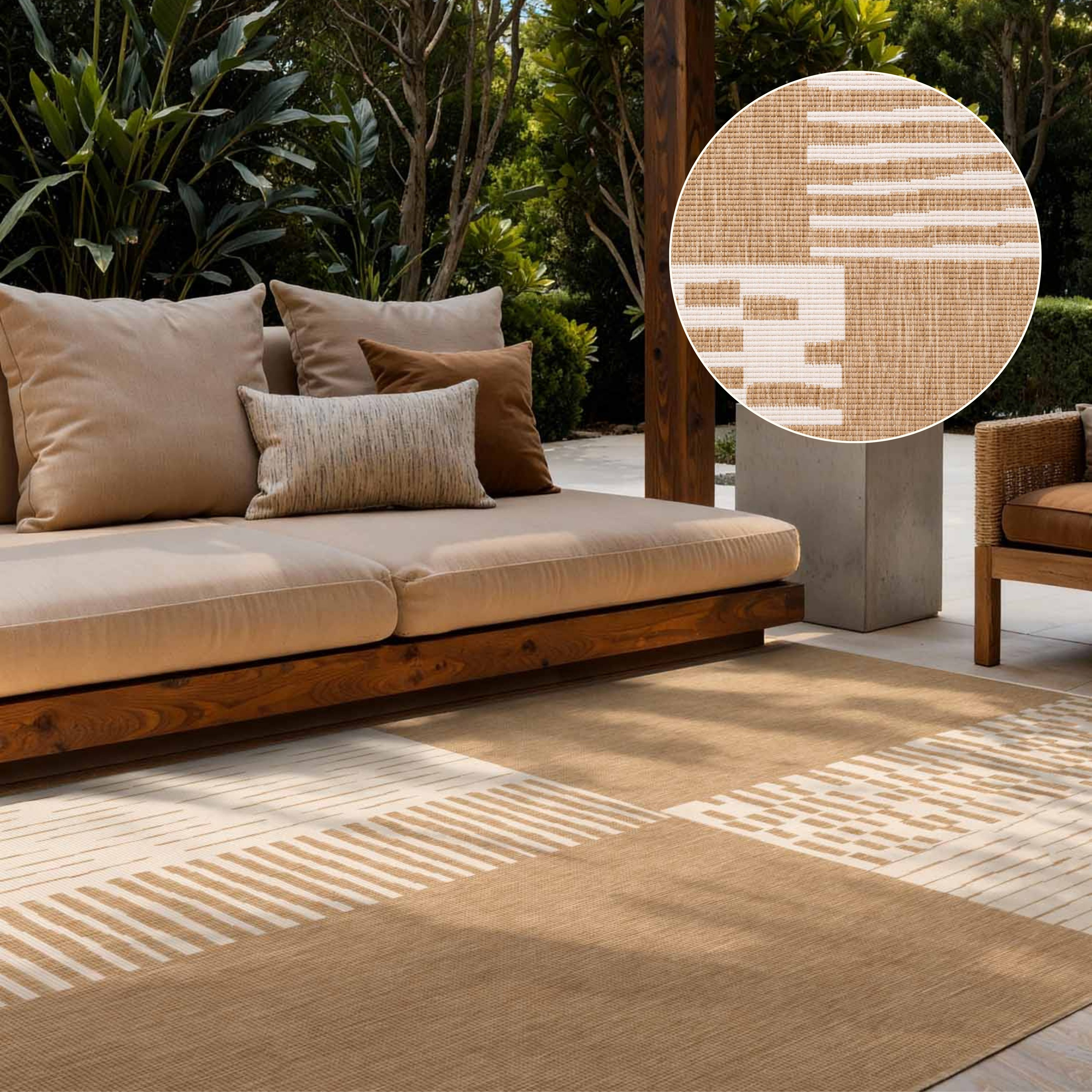 Ted Baker Teppich Acacia, Wendeteppich, rechteckig, Höhe: 8 mm, Designteppich, Wetterfest, Pflegeleicht, Modern, Wohnzimmer, Terrasse