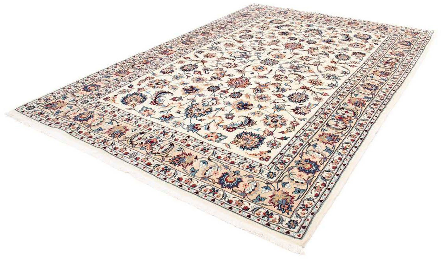 Wollteppich Maschad Blumenmuster Beige 303 x 194 cm, morgenland, rechteckig, Höhe: 10 mm, Unikat mit Zertifikat