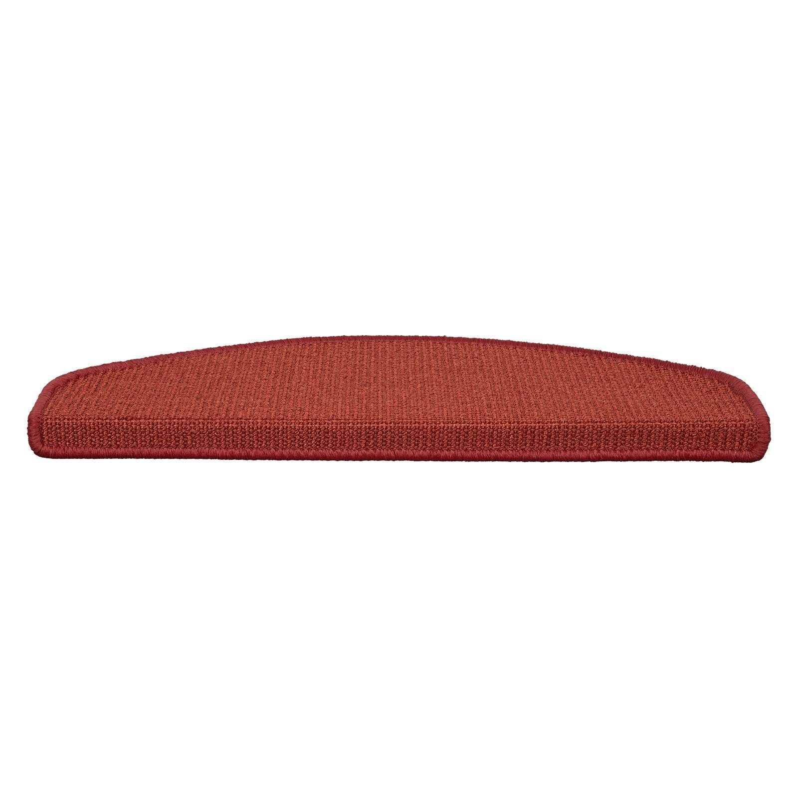 Karat Stufenmatte Sisal Urban, Stufenschutz, viele Farben, Matte, Halbrund, mit stabilem Klebewinkel