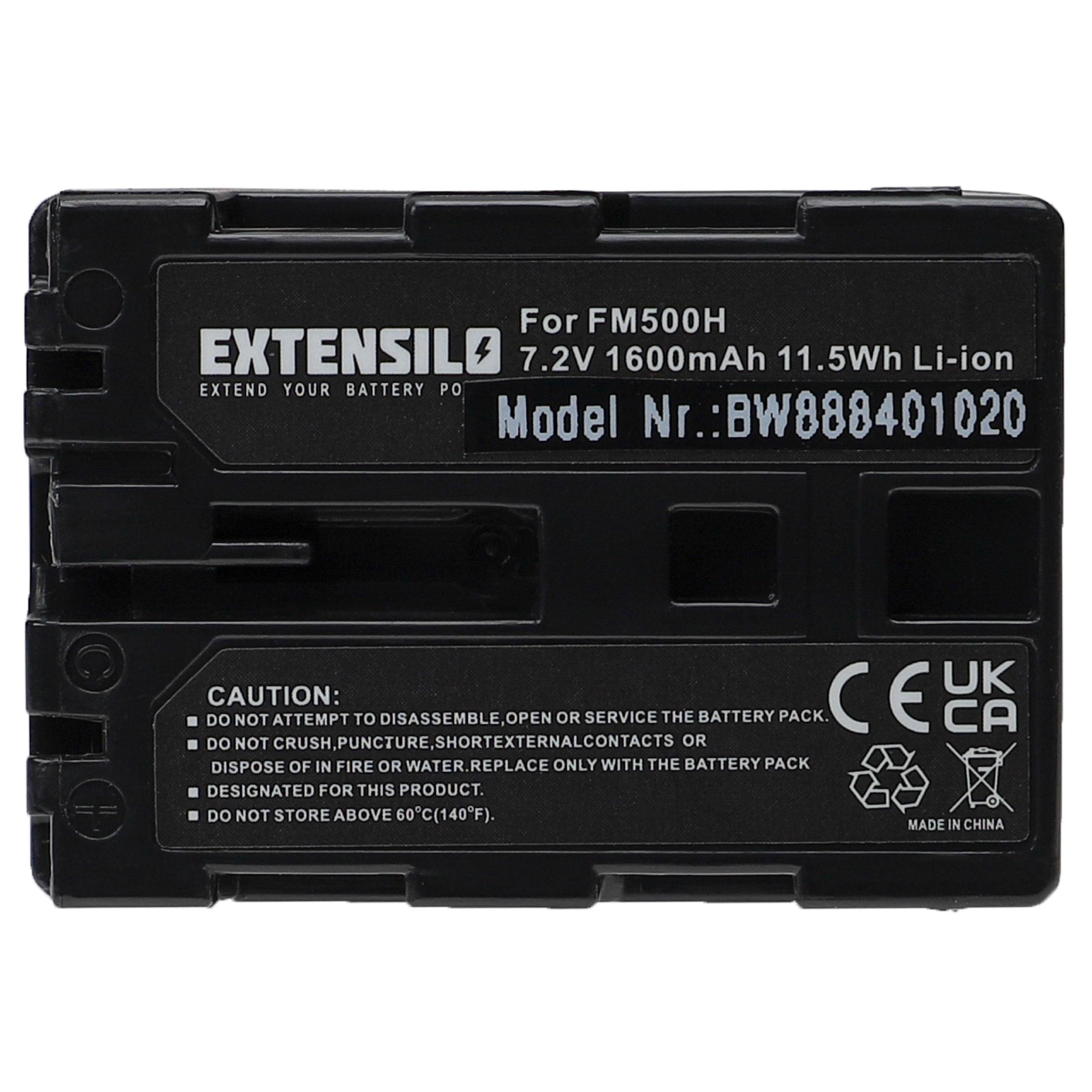 Extensilo Akku passend für Sony Alpha 57, 99, A100H, A100W, A200, A100, A100K, Kamera-Akku Akku Li-Ion 1600 mAh (7,2 V, 1 St), Leistungsfähiger Austausch-Akku für Digitalkamera, Spiegelreflexkamera