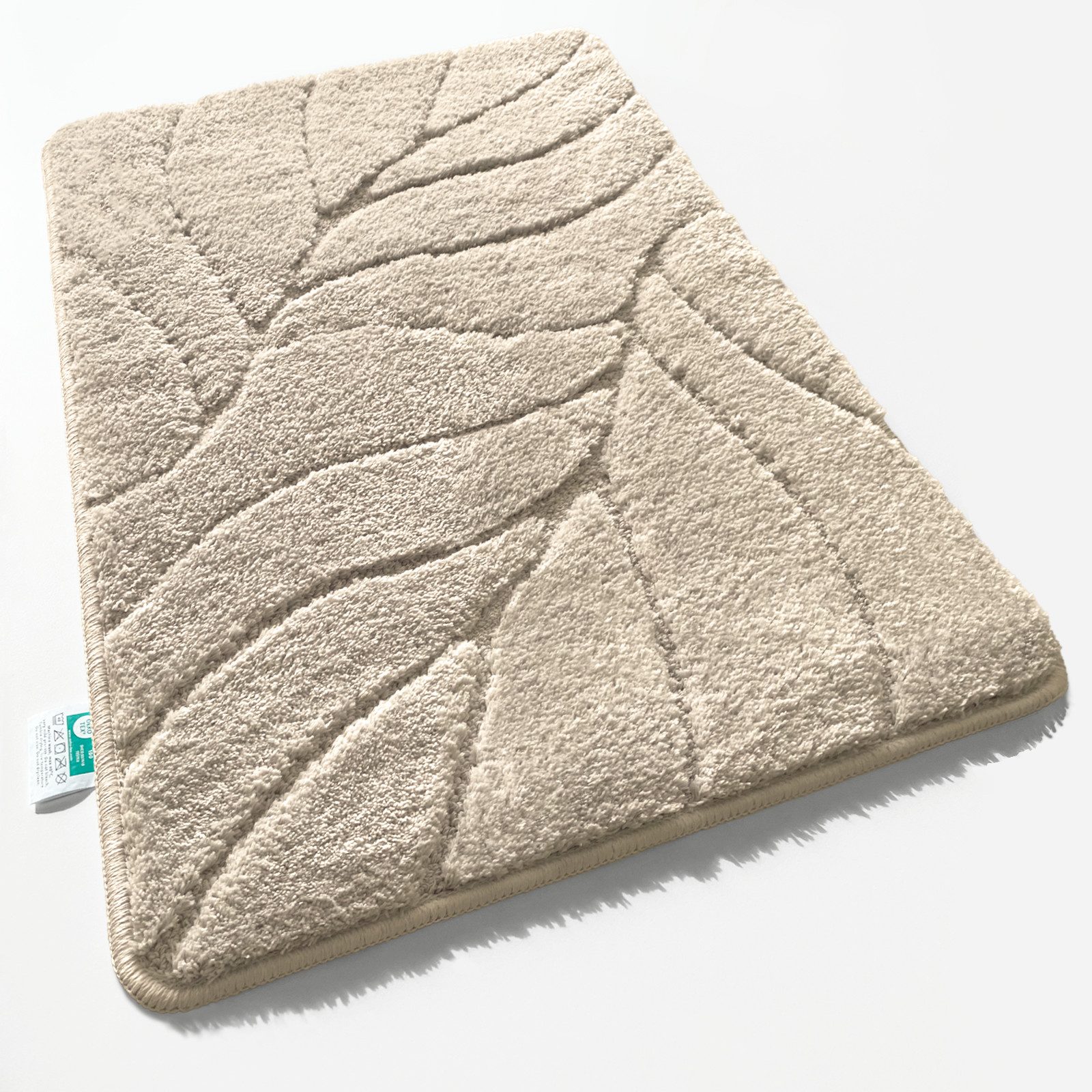 Floordirekt Badematte Maris, Badvorleger mit Blattstruktur, günstig online kaufen