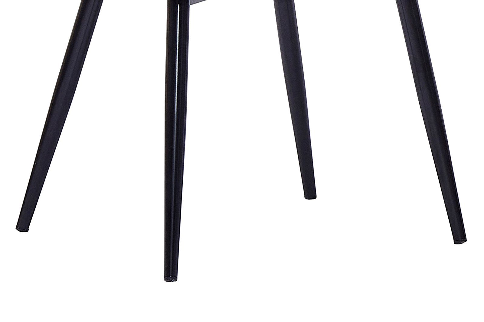 mit Junado® 43cm Esszimmerstuhl schwarz Lasse, skandinavischer Sitzschale, Stil ergonomischer Sitzhöhe
