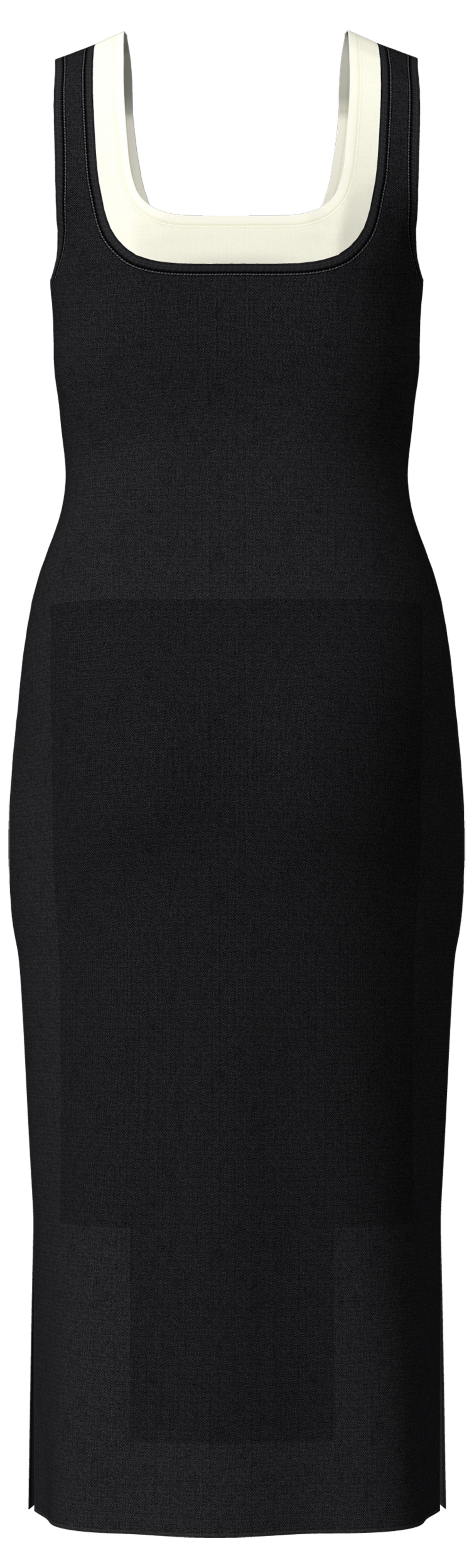 Calvin Klein Jeans Midikleid Körpernahe Passform mit tiefem Rundhalsausschnitt