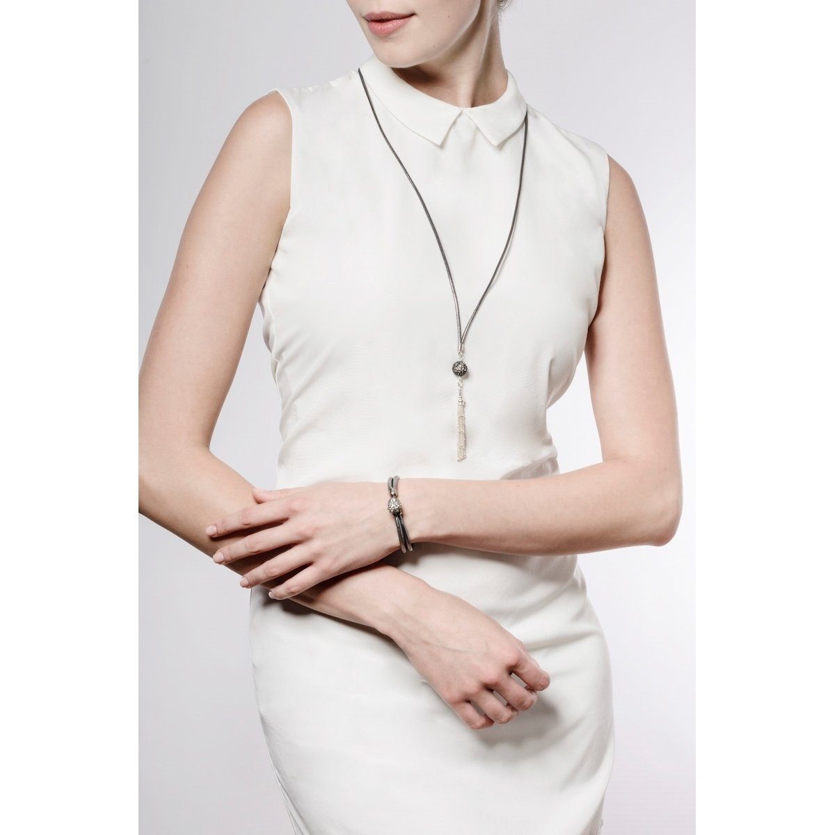 Pippa Jean & Glassteine mit silber, Armband