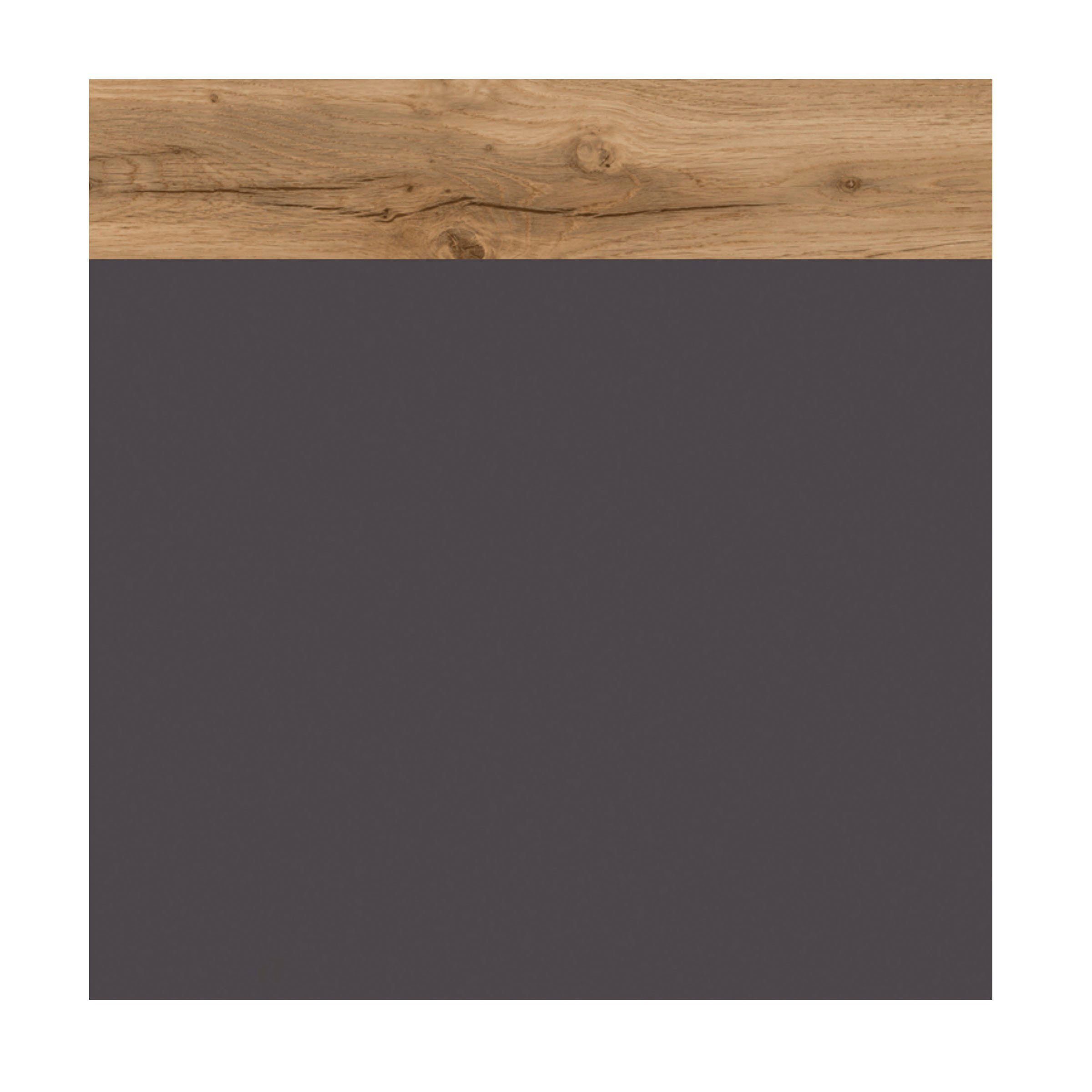 Stubach Abdeckplatte | mattgrau Baumkante MÖBEL mit Waschbeckenschrank HELD graphit