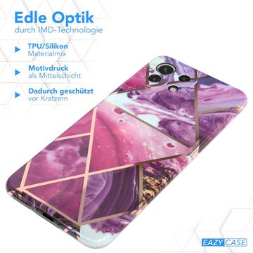 EAZY CASE Handyhülle IMD Motiv Cover für Xiaomi Mi 11 Lite / 5G / NE 6,55 Zoll, Dünne Handy Schutzhülle mit Kameraschutz Slim Backcover Violett Beere