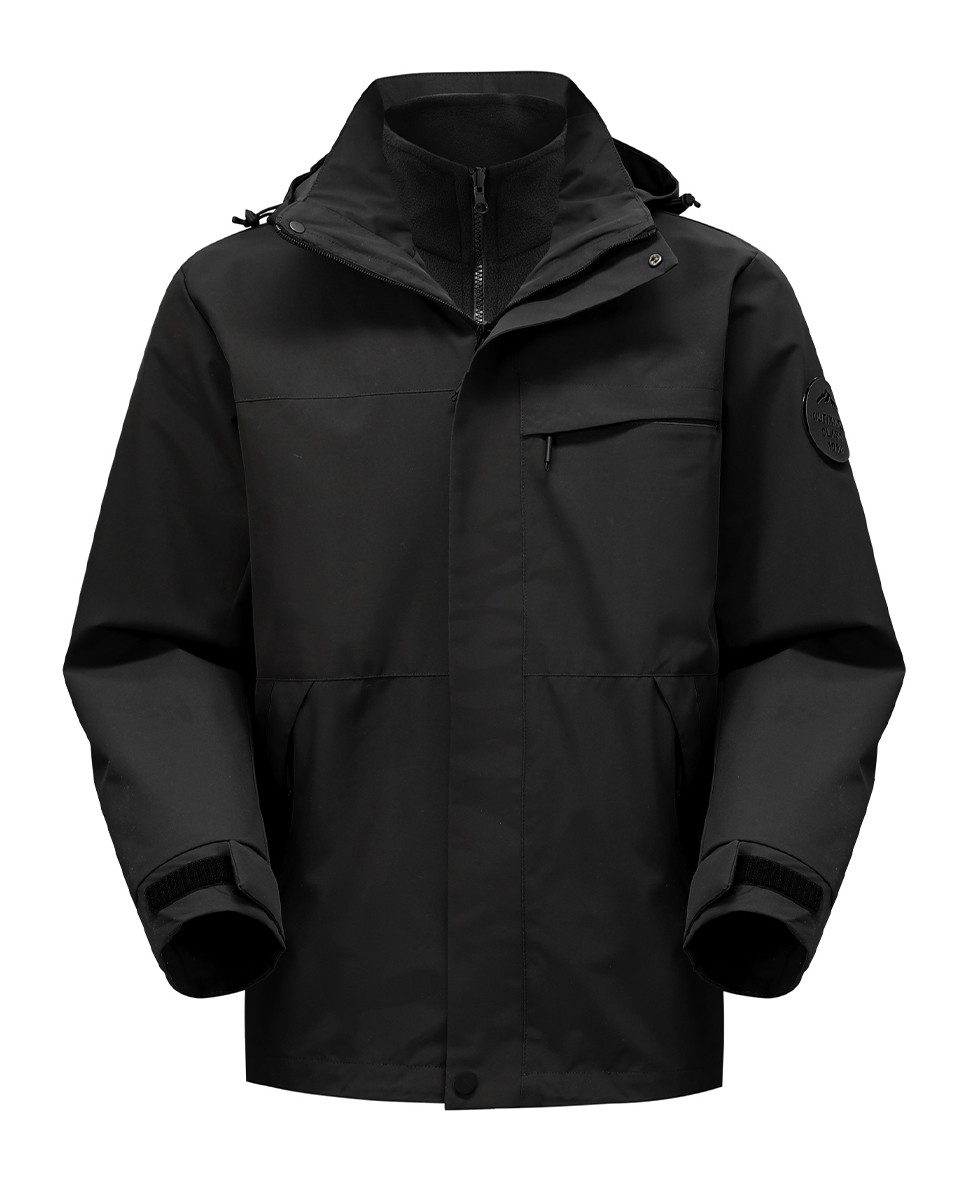 YOUTHUP 3-in-1-Funktionsjacke Übergangsjacke mit Kapuze Herrenjacke