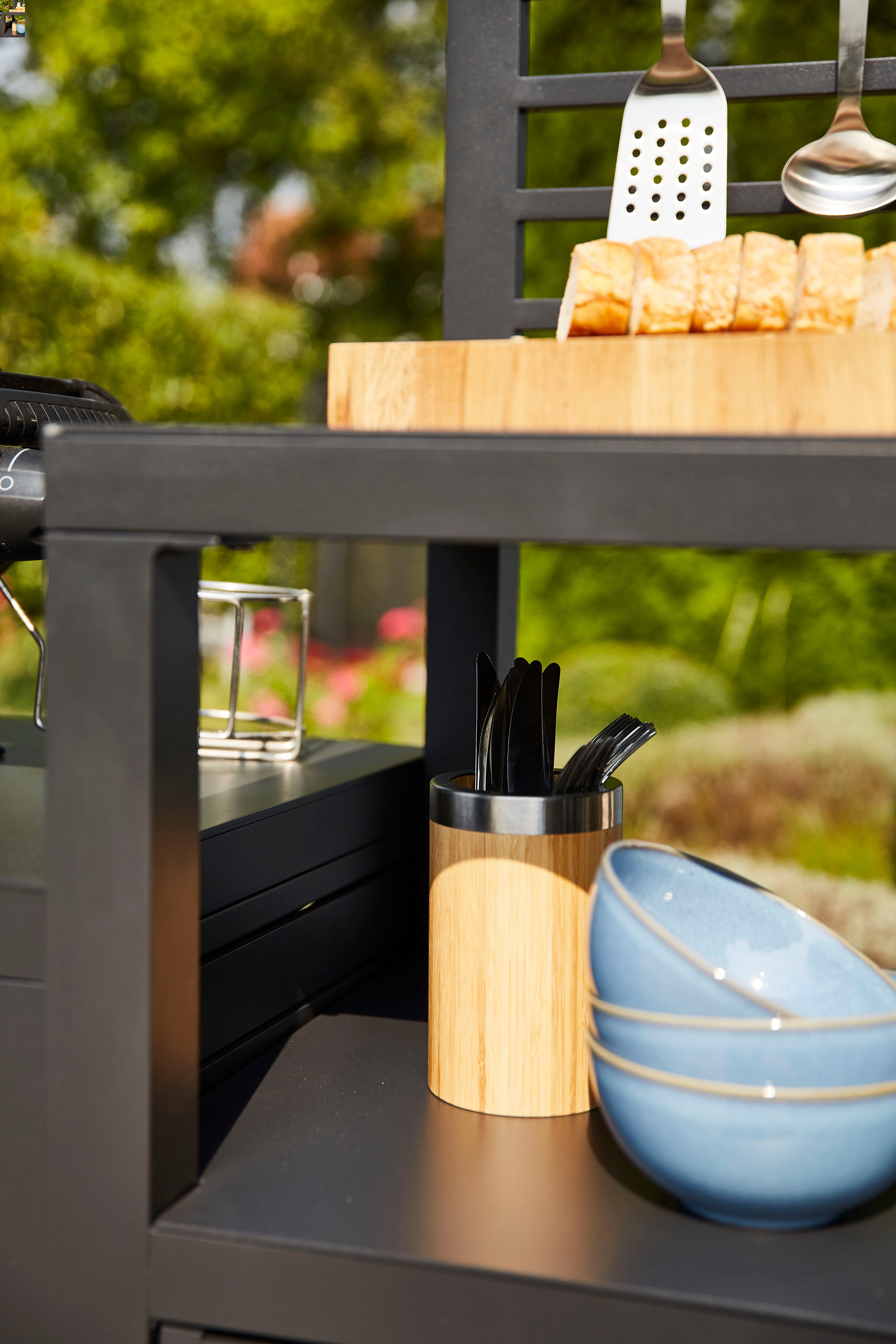 Siena Garden Outdoor-Küche Texas 2er-Set, (Set), aus Aluminium in matt anthrazit