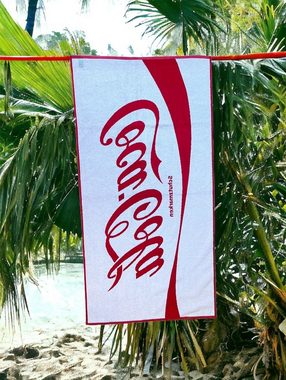 COCA COLA Badetuch Original Coca Cola Strandtuch, 100 % Baumwolle, schnell trocknend, saugfähig, und strapazierfähig