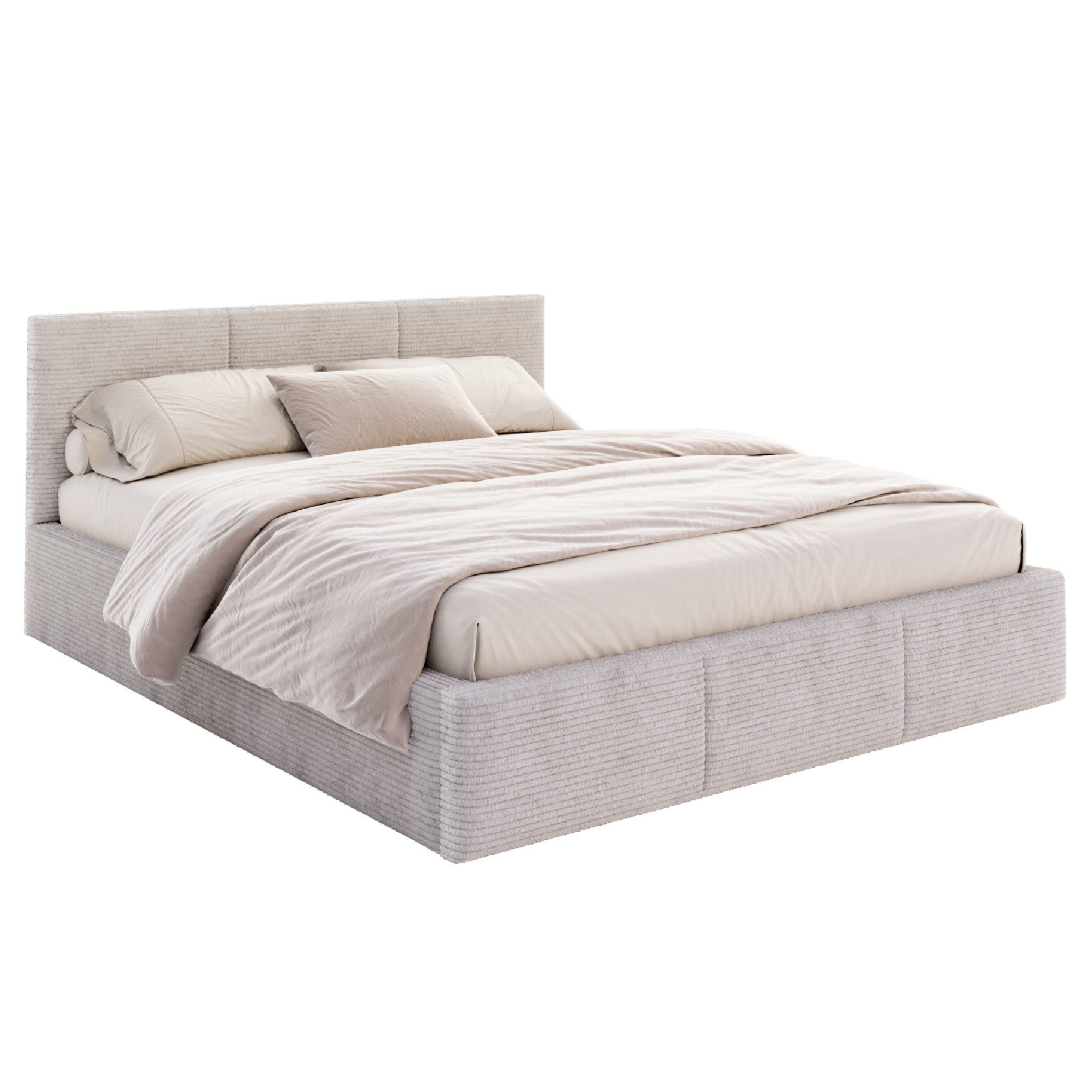 FDM Polsterbett AMBER modern mit Bettkasten MADE IN EU - mit Cord Bezug (ve günstig online kaufen