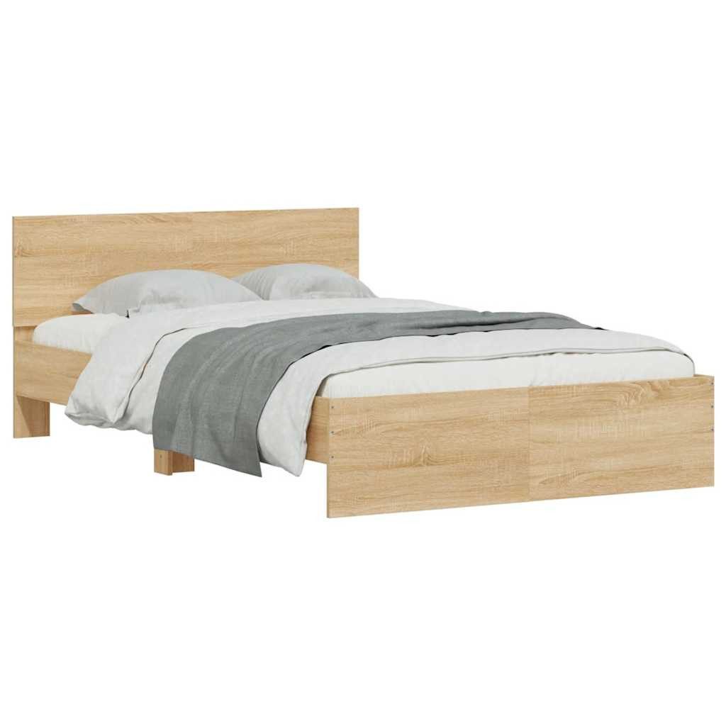 vidaXL Bett Bettgestell mit Kopfteil LED-Beleuchtung günstig online kaufen