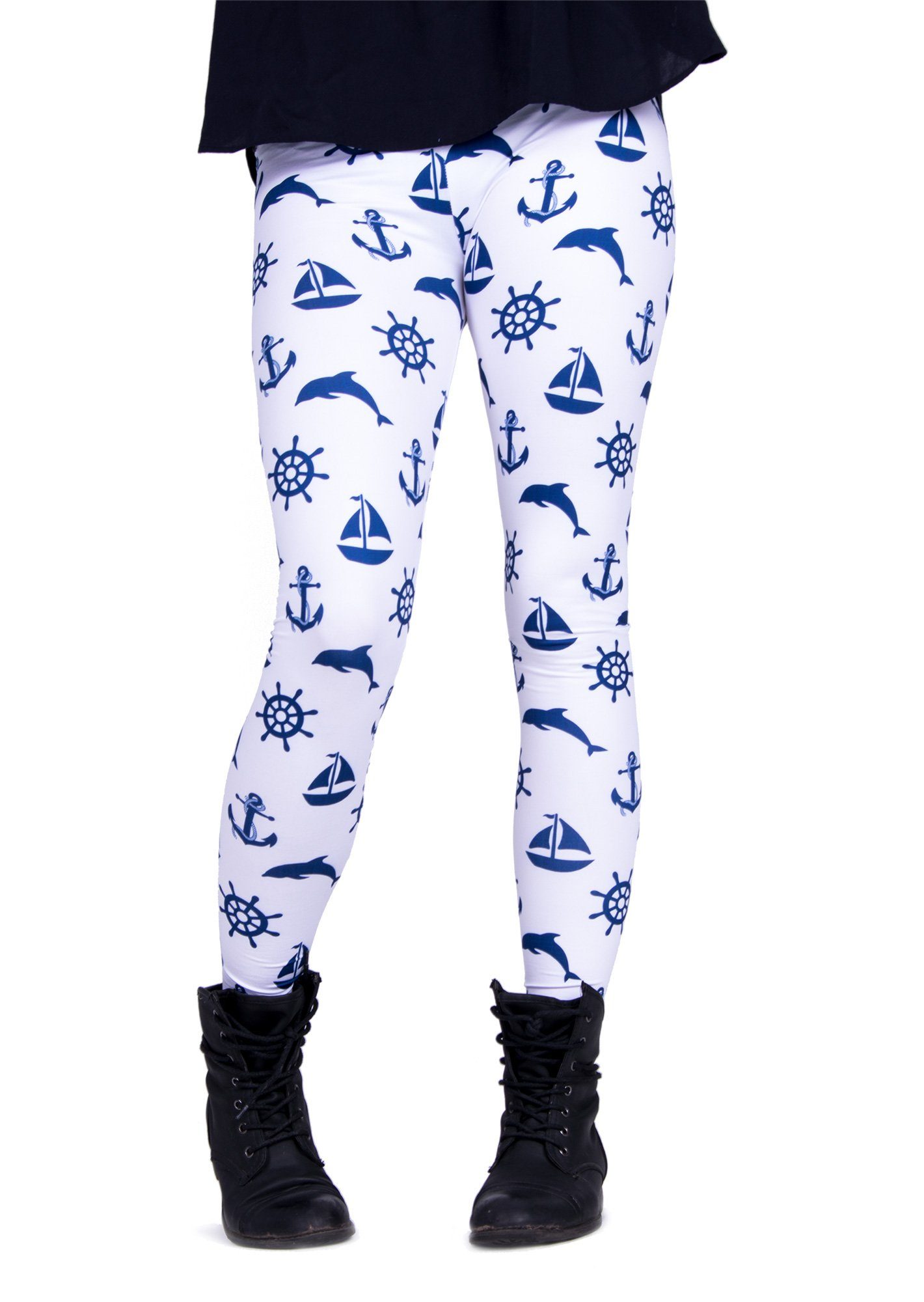 Leggings Bunte Bedruckte Motiv-Leggings (Einheitsgröße)