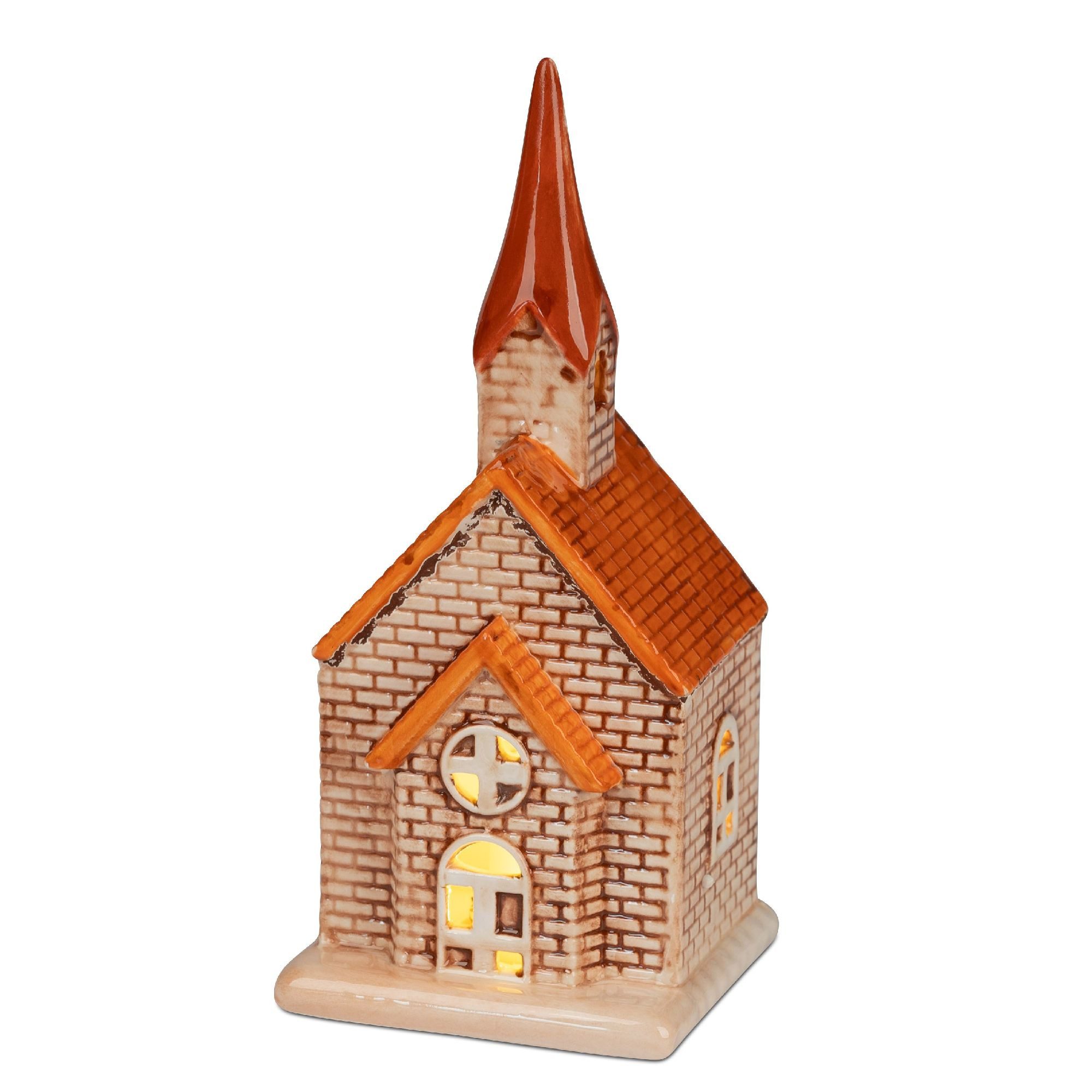 formano Skulptur Häuser, Mit Timerfunktion, Creme, Haus, H: 21cm