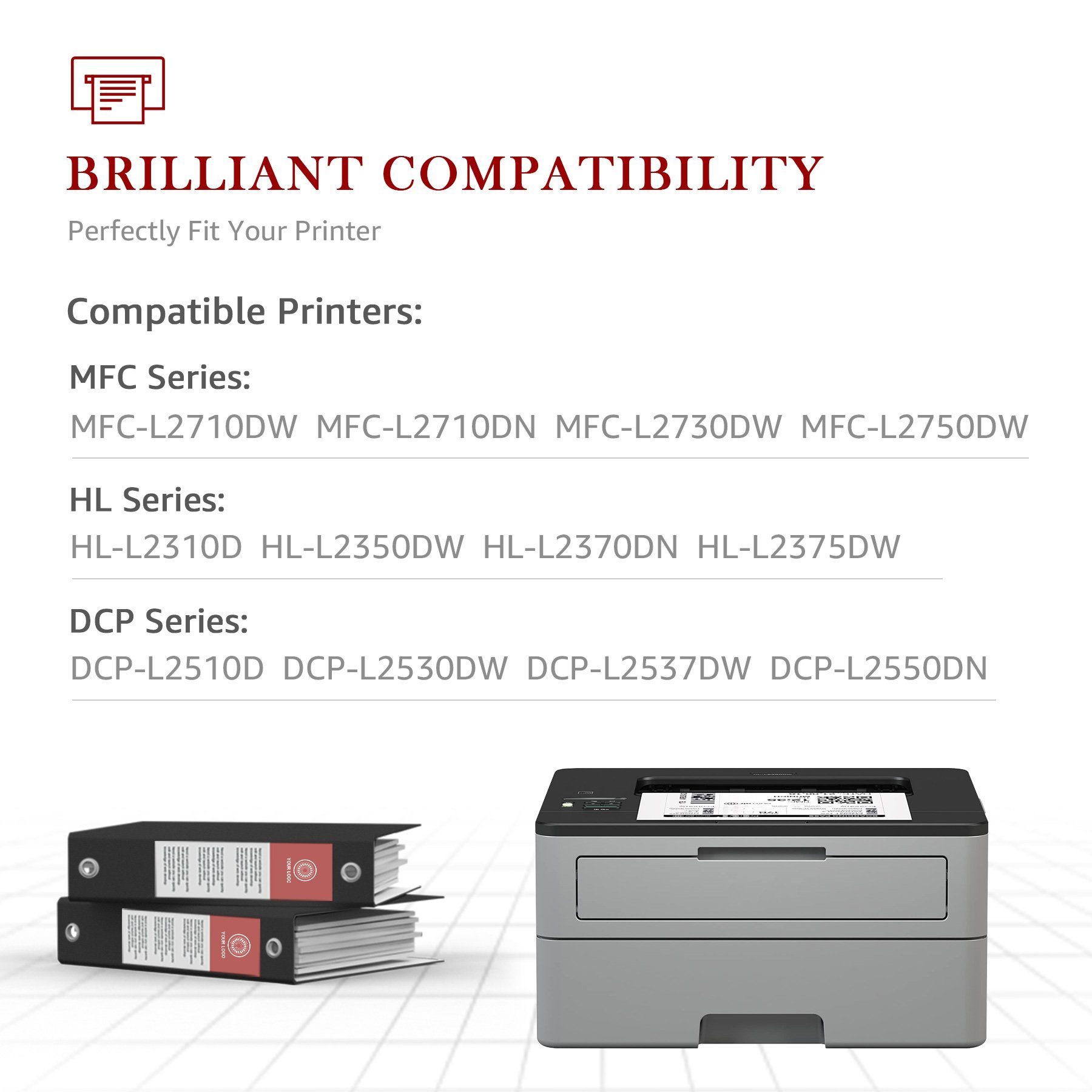 Toner MFC-L2710 MFC-L2730 DR2400 MFC-L2750), DCP-L2537 für DCP-L2530 DCP-L2110 Tonerkartusche Toner, DCP-L2550 DCP-L2510 Kingdom (HL-L2310 HL-L2350 Brother Trommel TN2420