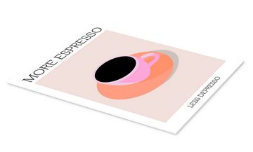 Posterlounge Forex-Bild bykammille, More Espresso Less Depresso, Küche
