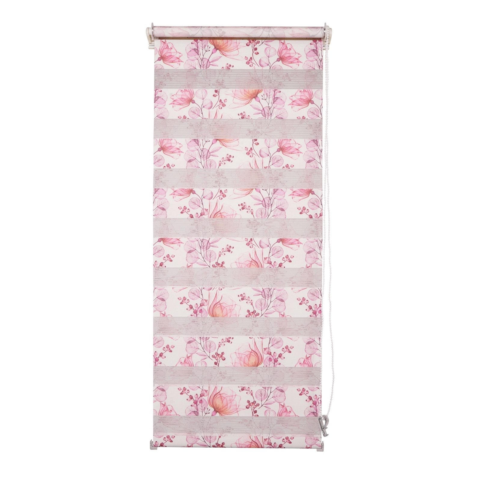 Doppelrollo Doppelrollo gemustert 100 x 150 Marisol, HTI-Living, halbtransparent, ohne Bohren, Klemmfix, Klemmfix, Festmaß freihängend ohne Bohren Klemmfix