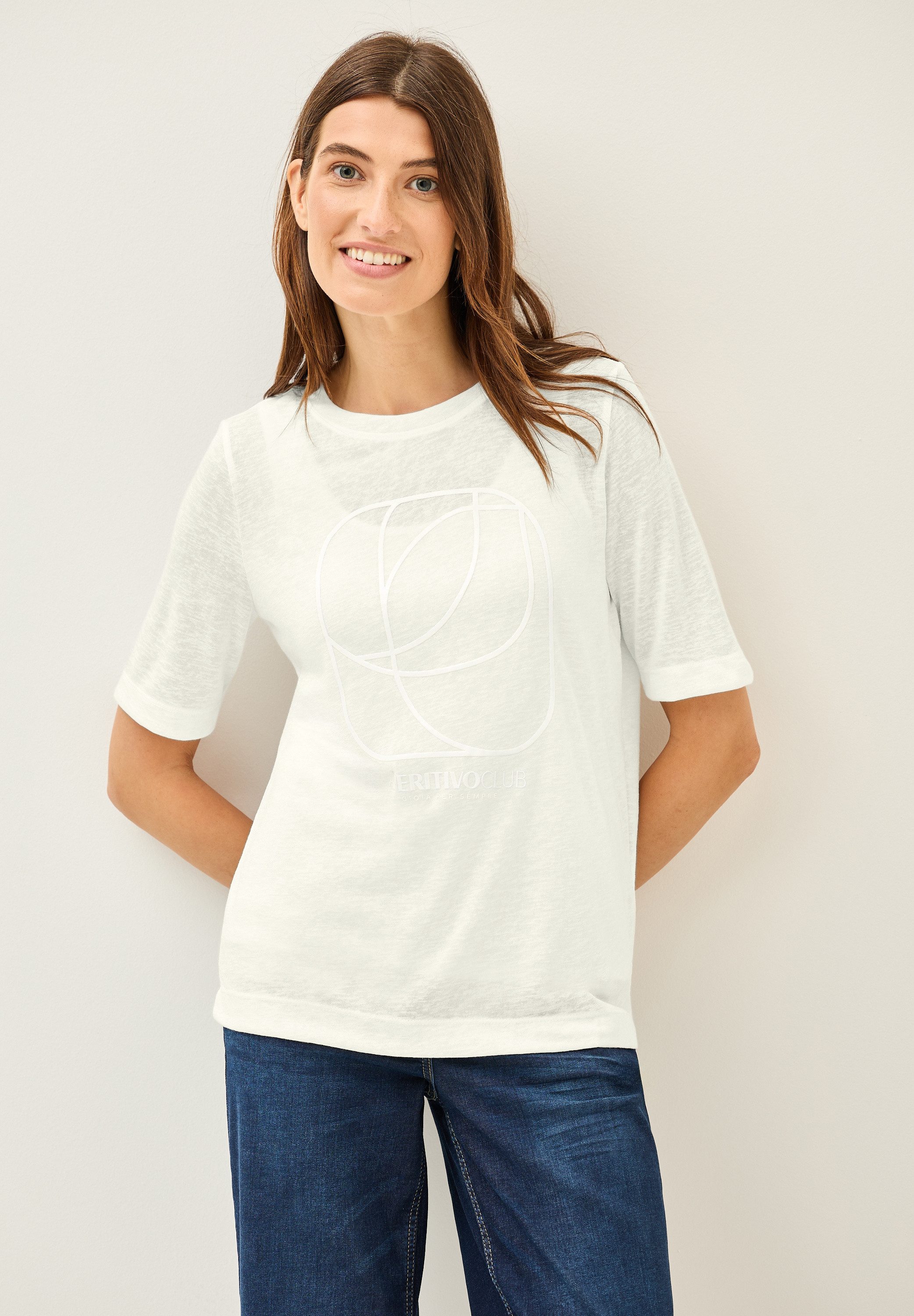 CECIL T-Shirt mit tonalem Print günstig online kaufen