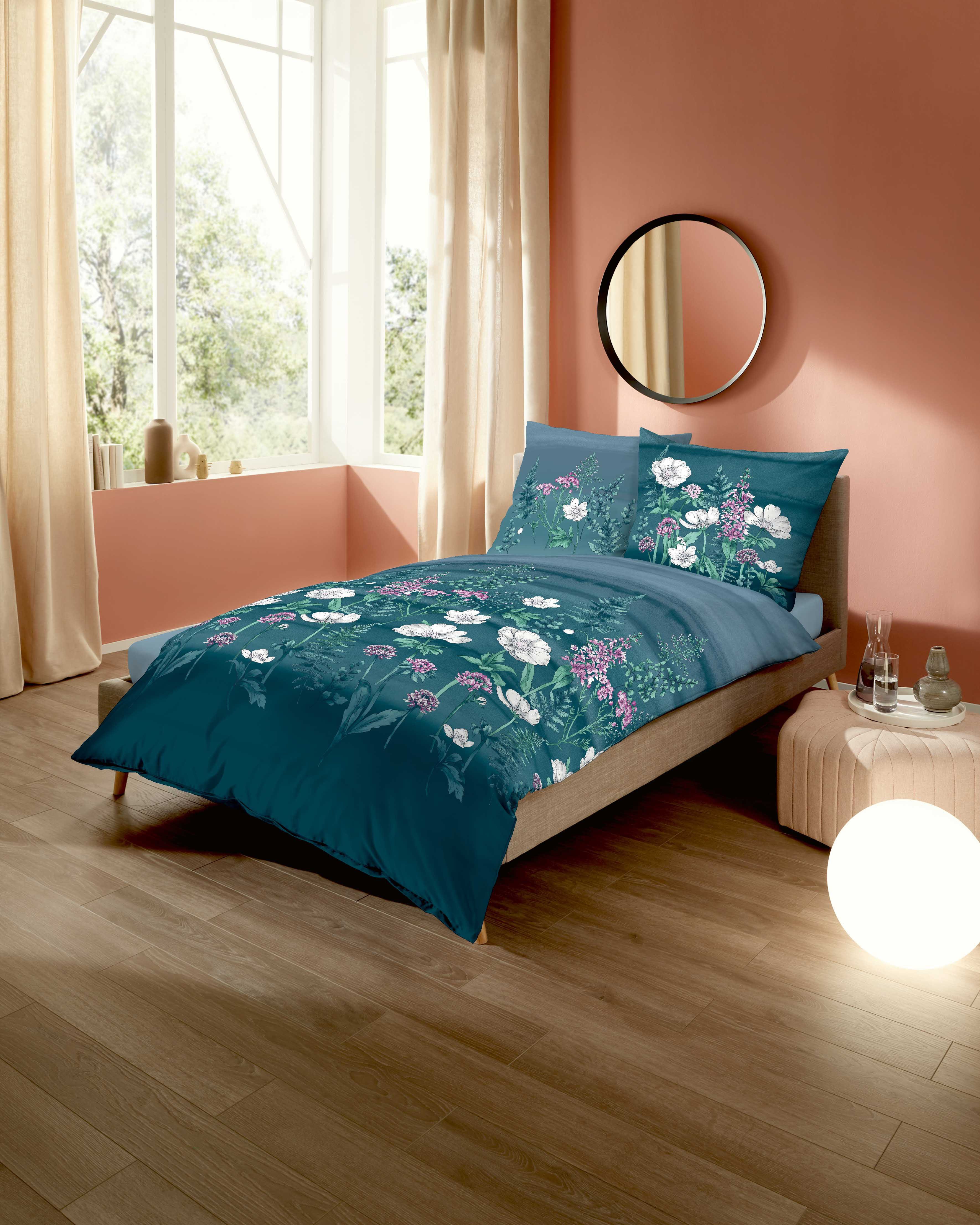 Kaeppel Bettwäsche Moody Floral, Mako-Satin, 2 teilig