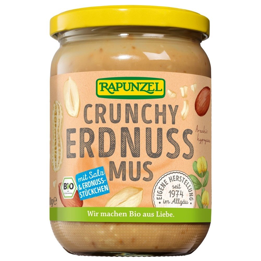 Rapunzel Nussaufstrich Erdnussmus Crunchy mit Salz 500g