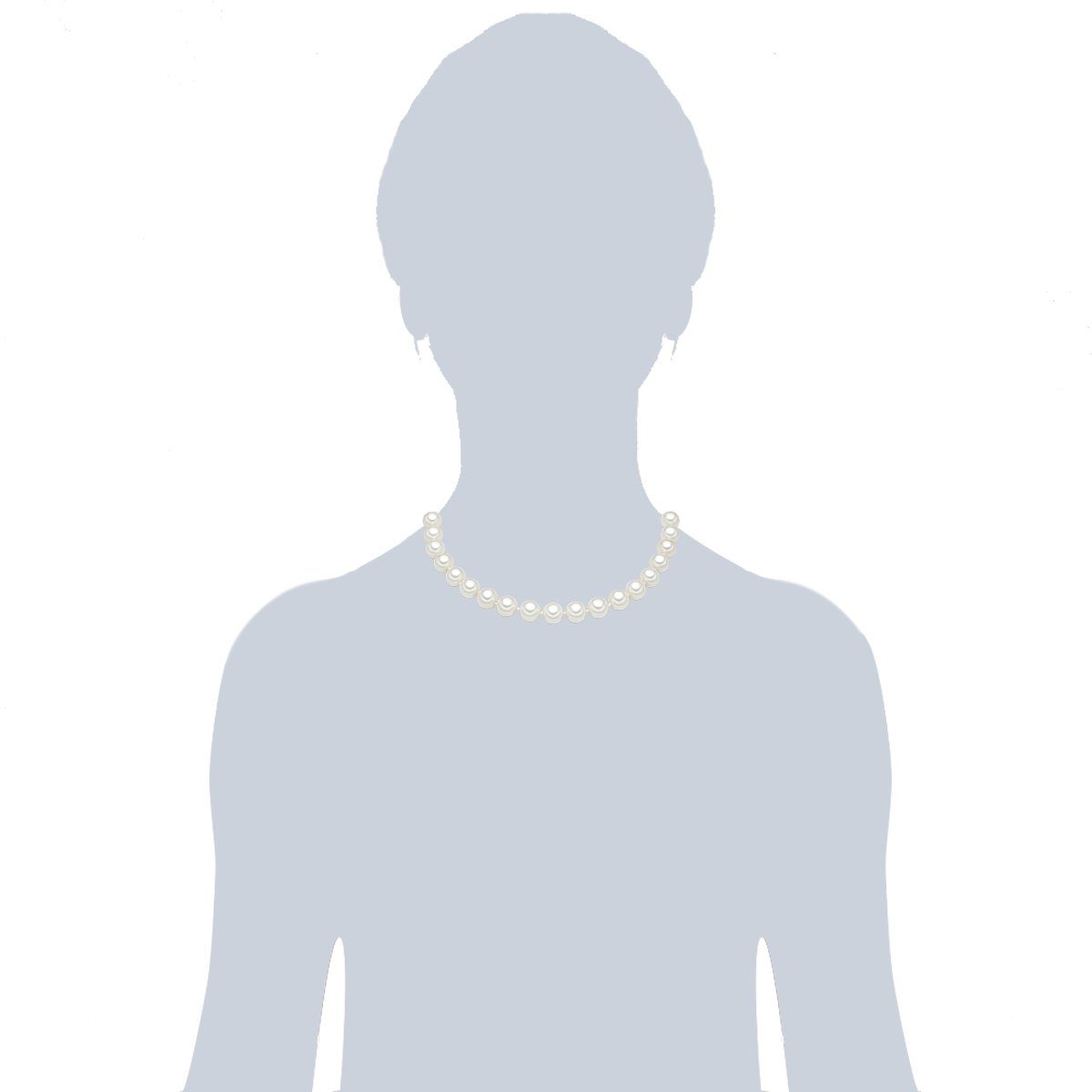 Rafaela Donata Perlenkette silber, Kette Sterling Silber Muschelkernperle weiß