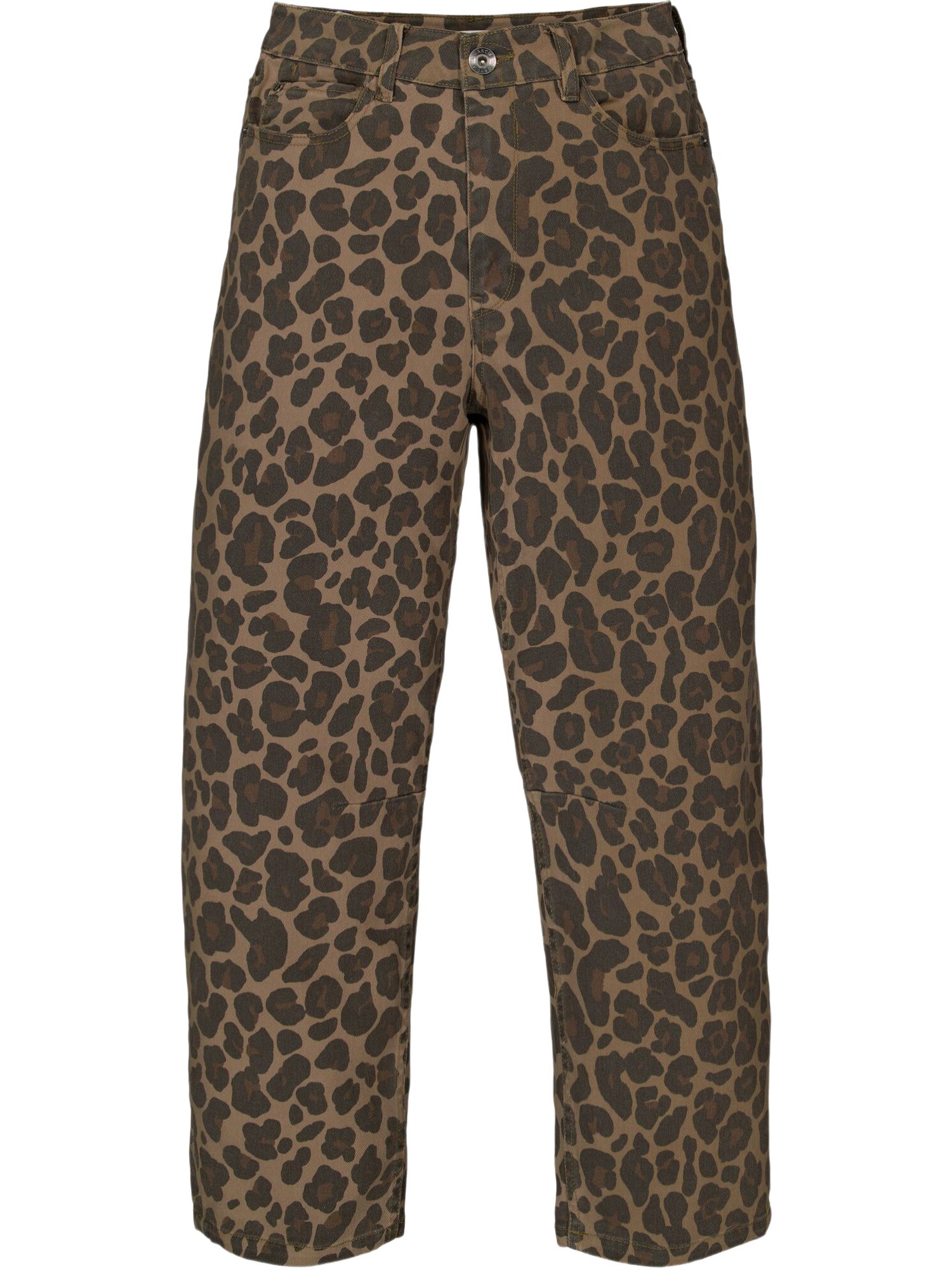Garcia Stoffhose Casual,Baumwolle,Animalprint,Barrel Fit,Hoch