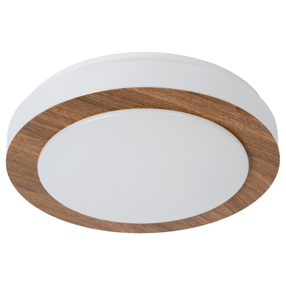 Lucide Deckenleuchten LED Deckenleuchte 12W dimmbar Dunkel Holz, LED