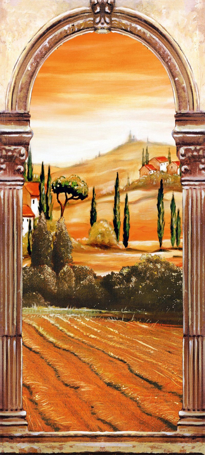 Papermoon Fototapete Toscana - Türtapete, matt, (2 St)