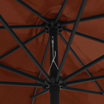 furnicato Sonnenschirm mit Metall-Mast 400 cm Terrakotta-Rot