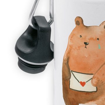 Mr. & Mrs. Panda Trinkflasche Bär Liebesbrief - Weiß - Geschenk, Kinder Trinkflasche, Kindertrinkfl, Fröhliche Motive