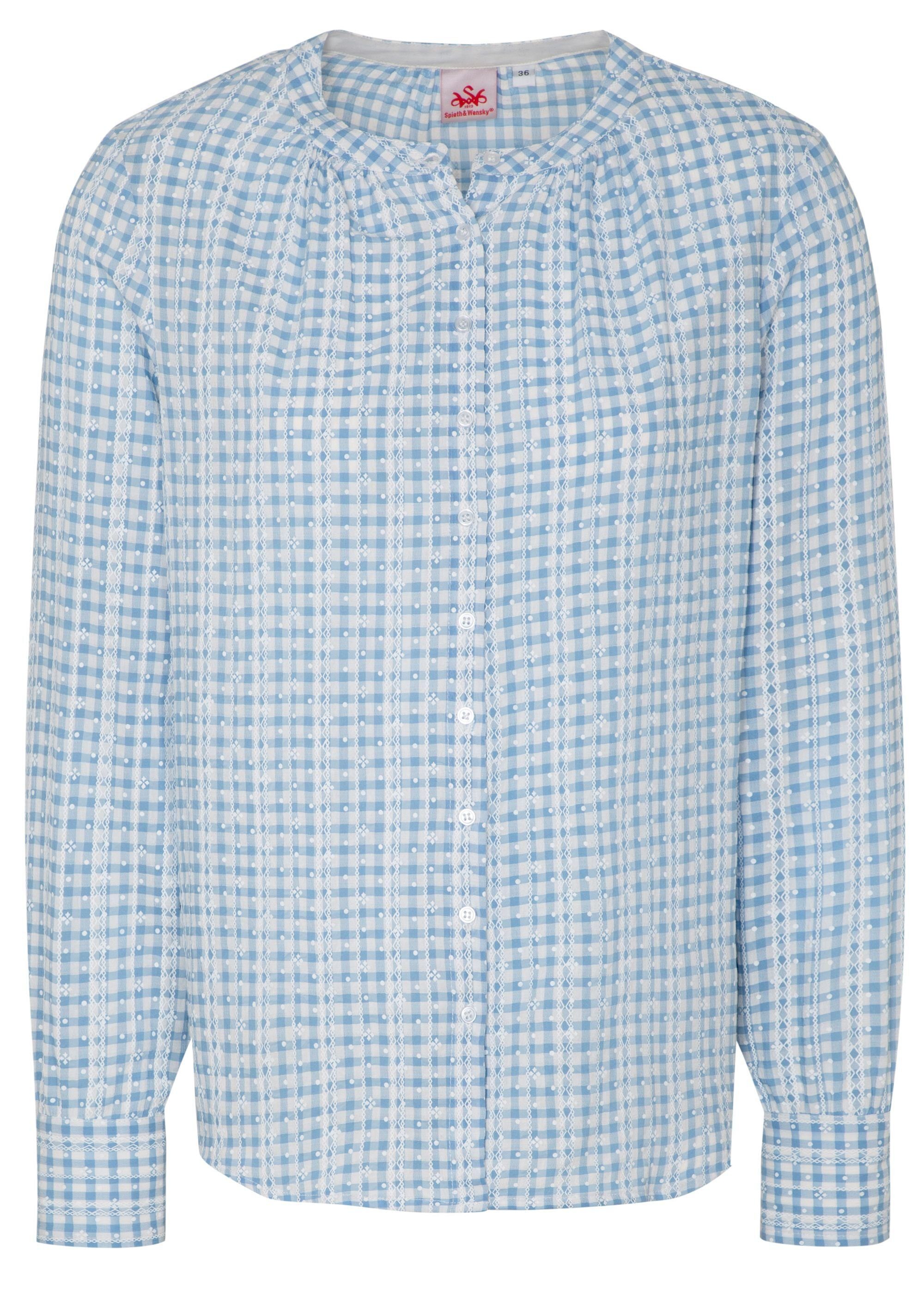 geradem Spieth & Wensky Klassische Angela in Bluse Schnitt creme/blau