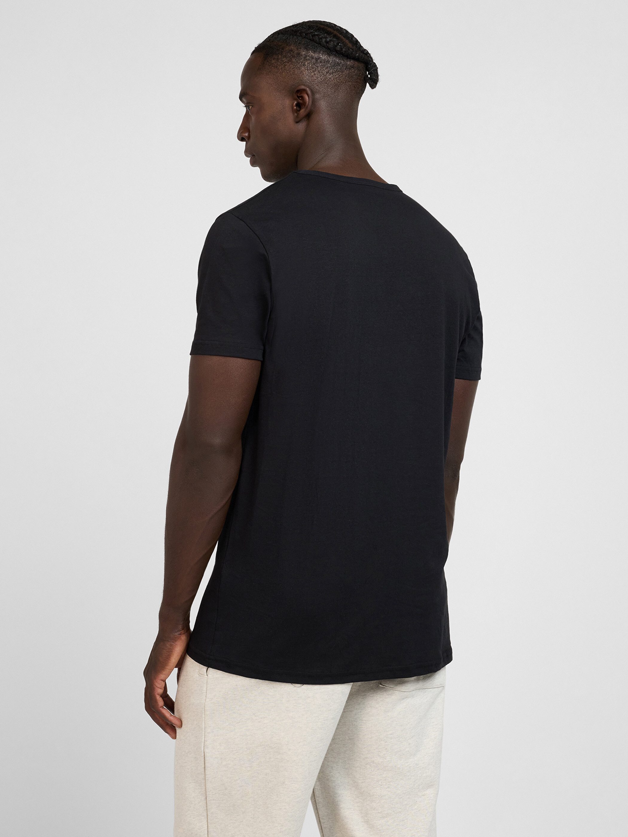 Yazubi T-Shirt Set Herren Basic Regular Fit 5er-Pack (Packung, 5-tlg., 5er-Pack) Baumwolle mit Stretch, Rundhals, Kurzarm, Unterziehshirt, weich