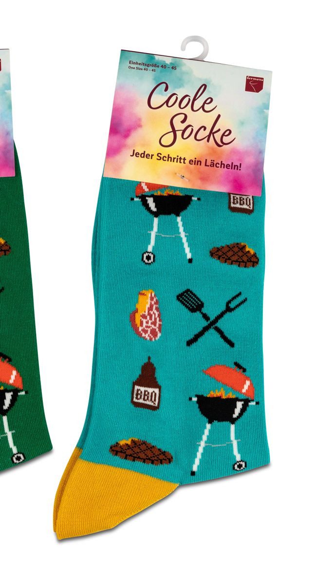 formano Socken Coole Socke Grill türkis - One Size 40 - 45 (1-Paar)