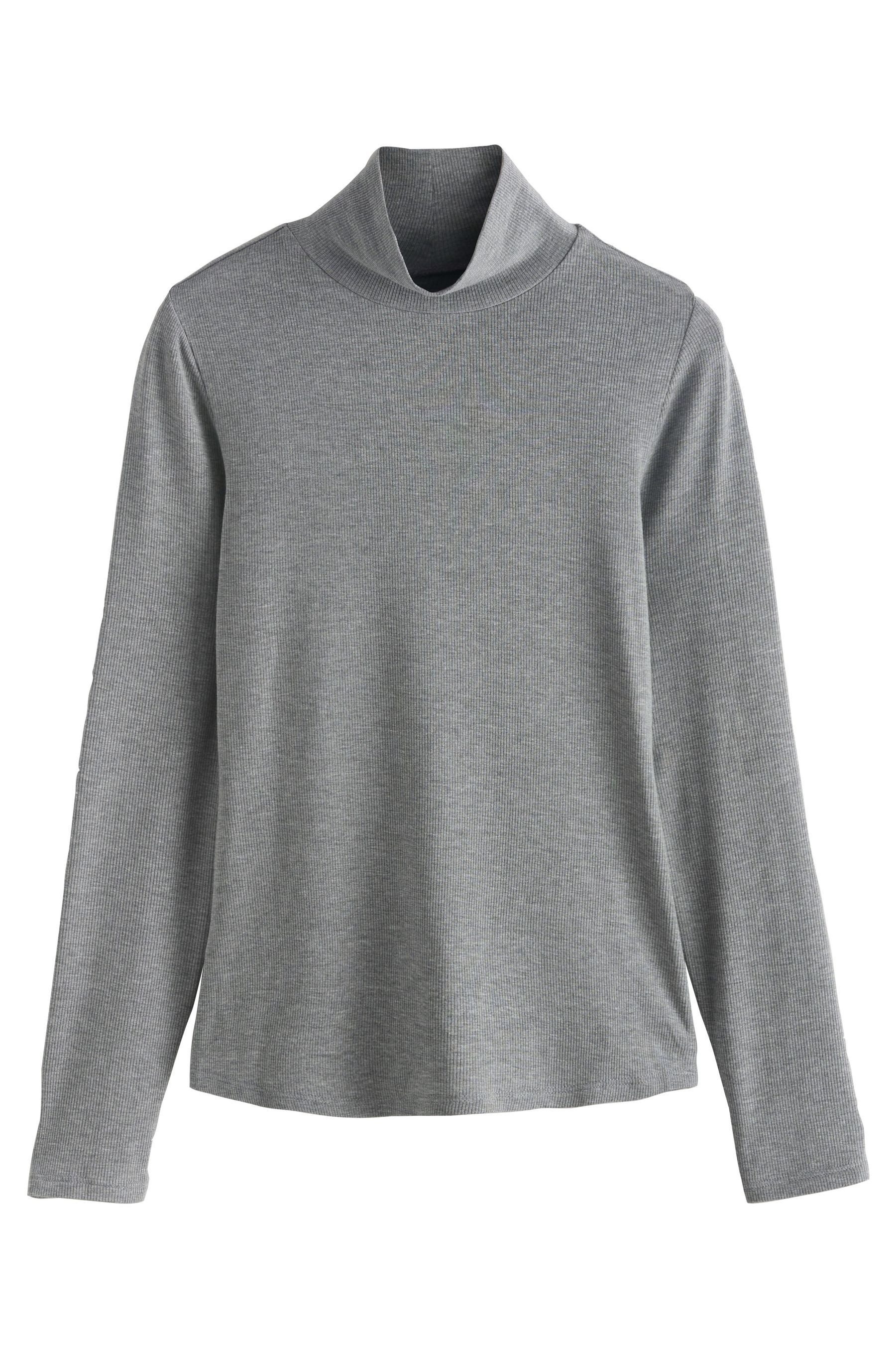 Blusenshirt Hochgeschlossenes Langarmoberteil mit Lyocell