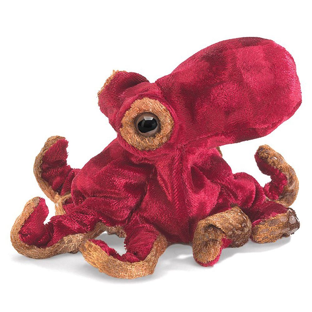 Folkmanis Handpuppen Fingerpuppe Folkmanis Fingerpuppe Roter Mini Oktopus 2767 (Packung)