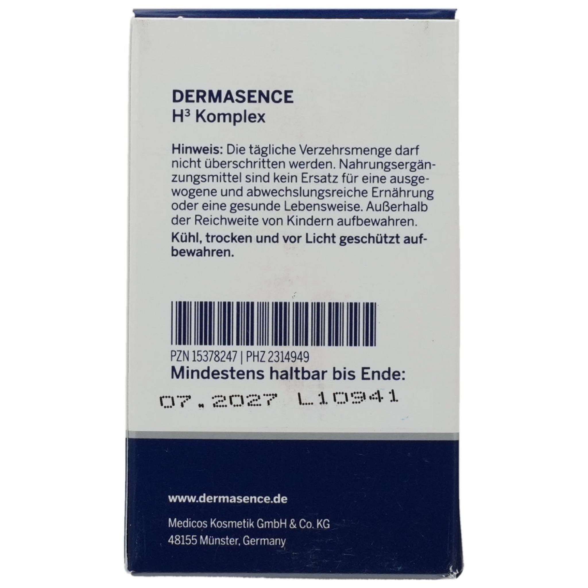 Medicos Kosmetik DERMASENCE H3 Komplex Tabeletten