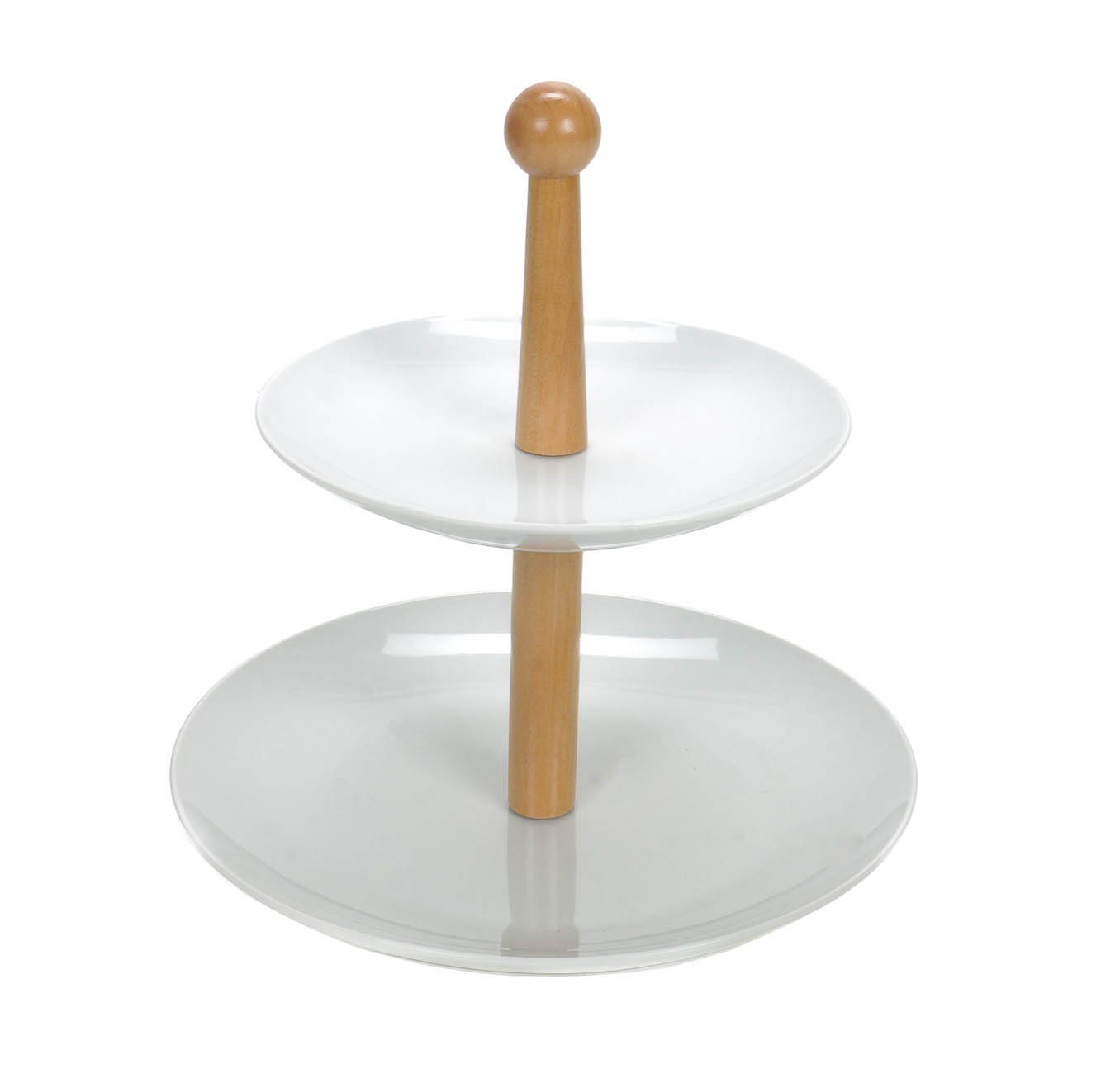 Bubble-Store Etagere 2 Ebenen Etagere, Keramik, Holz, (Hx) ca. 25,5 x 24 / 18 cm), 2 Ebenen Etagere, Keramik und Holz