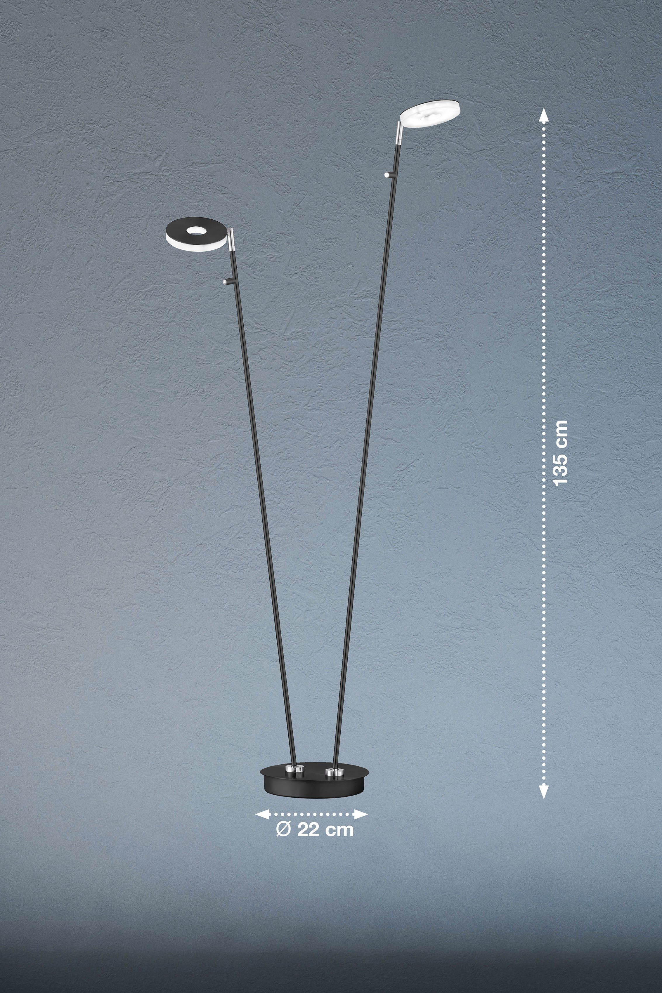 FISCHER & HONSEL LED fest Dent, - LED warmweiß integriert, kaltweiß Dimmfunktion, Stehlampe