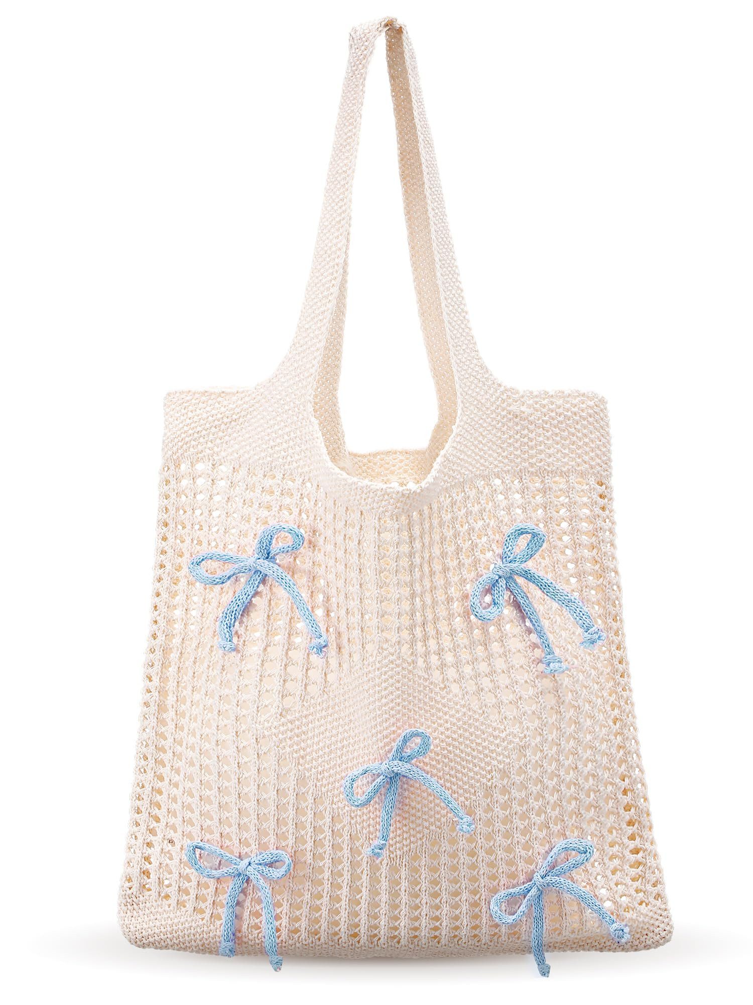 Coonoor Schultertasche Damen Strandtasche mit Schleife, günstig online kaufen