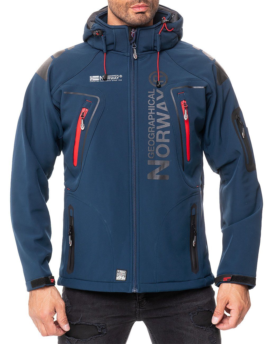 Geographical Norway Softshelljacke Herren Regular Fit Jacke batechno men Navy L Wärmeisolierend für optimalen Komfort