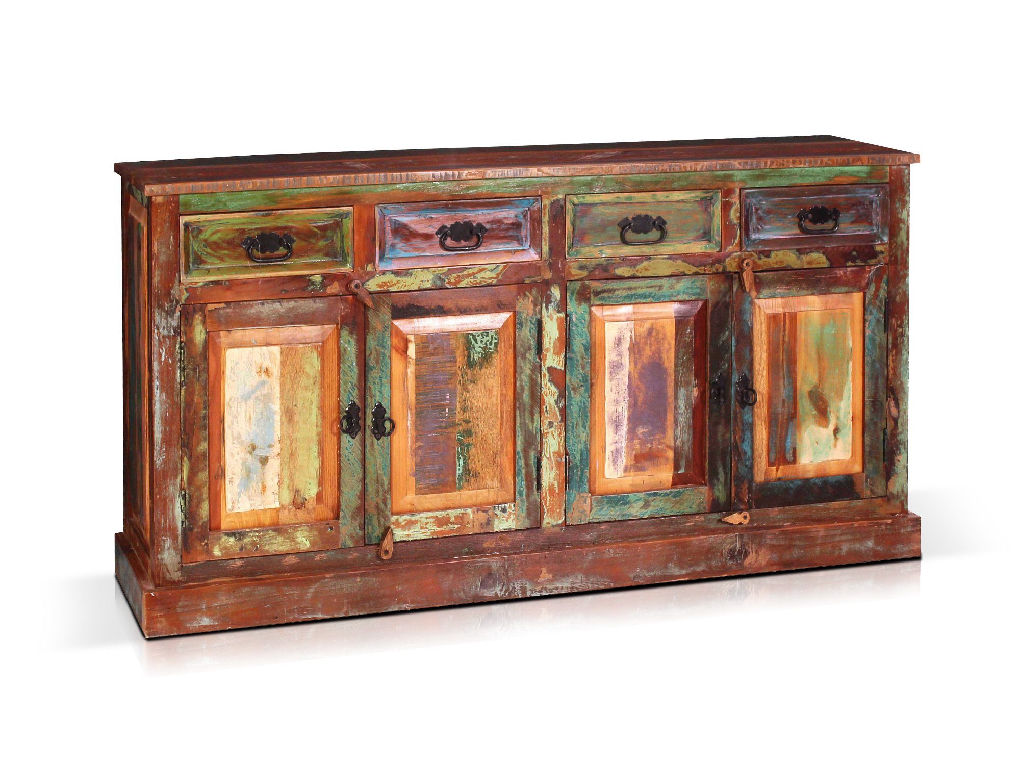 Moebel-Eins Kommode, RIVERBOAT Sideboard II aus Altholz, Material Massivholz, Vintage-Optik