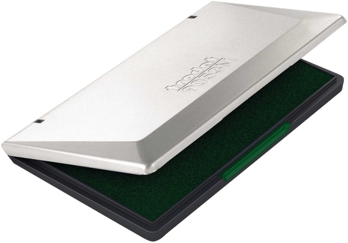 TRODAT Stempel Stempelkissen 9053M 16x9cm Metalldeckel grün