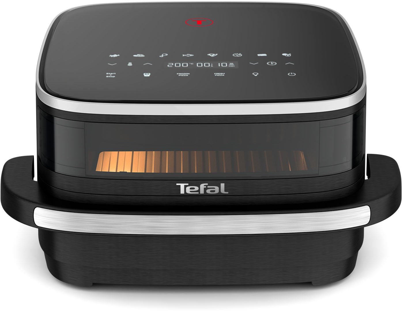 Tefal Heißluftfritteuse Easy Fry XL Surface mit Pizzabackfunktion, kompaktes Design, 2200 W, Extra-Crisp-Technologie, spart Zeit und Energie, Sichtfenster, FW4018
