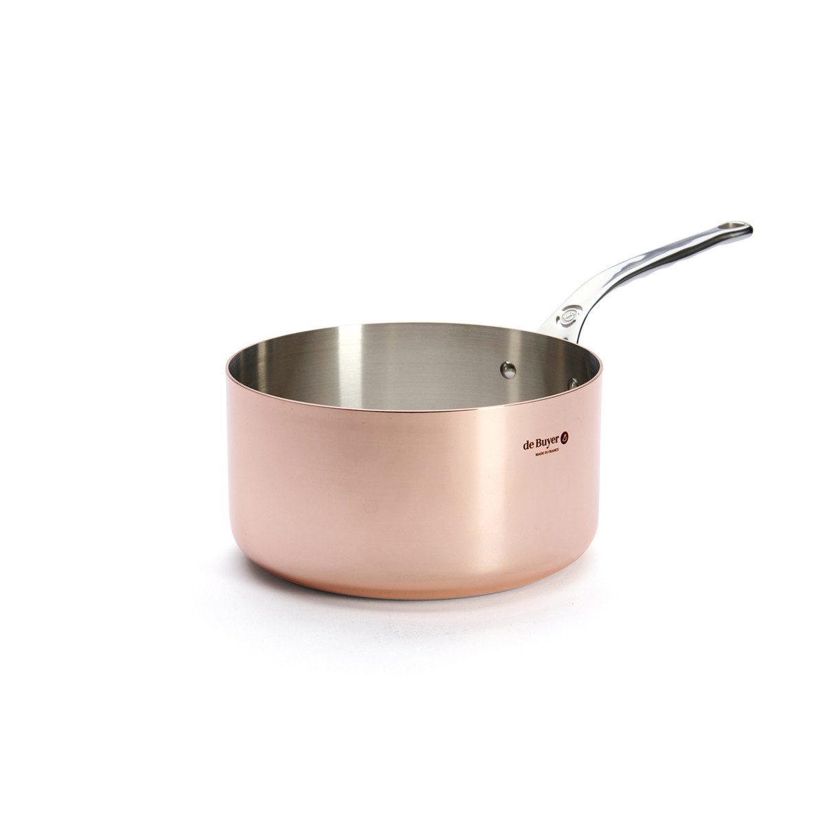 de Buyer Kasserolle Prima Matera, Kupfer-Stiel 24 cm / 6,0 L induktionsgeeignet -