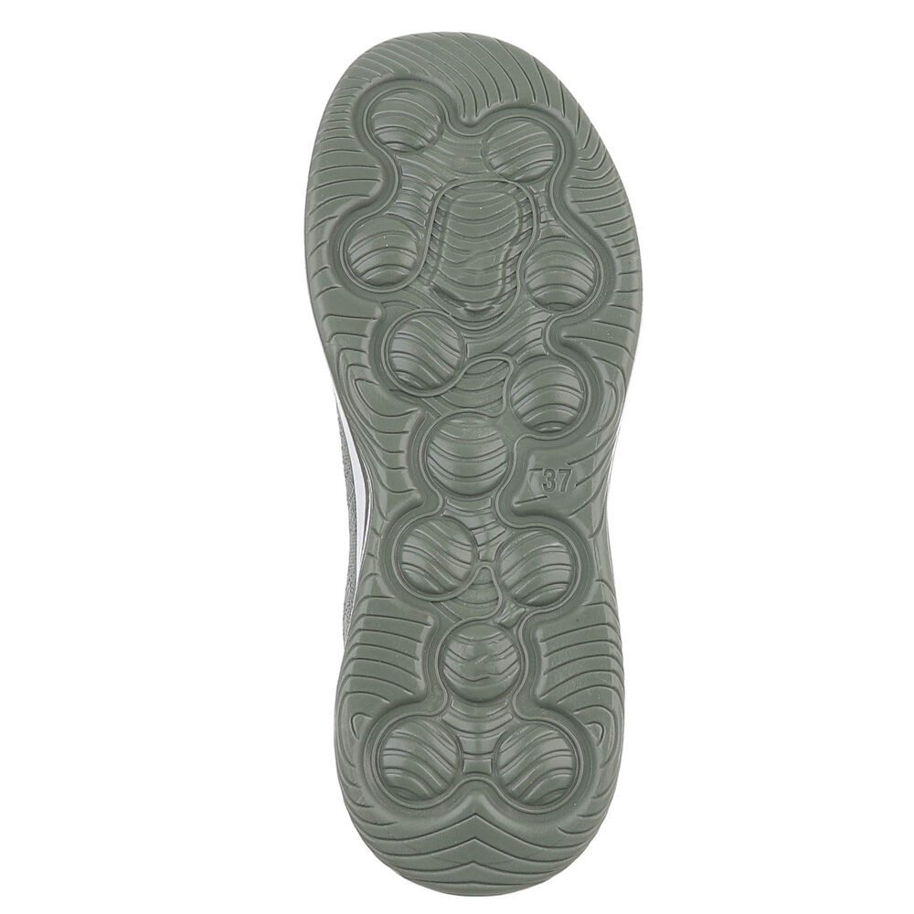 Ital-Design Trendy Damen Freizeit- und Alltagsschuh mit Komfort Slipper (91554339) Keilabsatz/Wedge Slipper in Grün